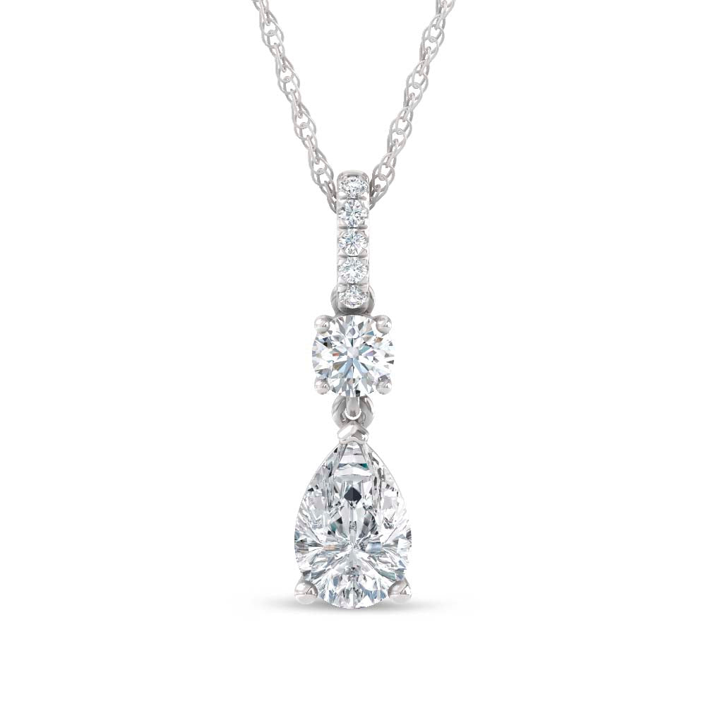 14K White Gold Lab Grown Diamond 1 1/3 Ct.Tw. Fashion Pendant