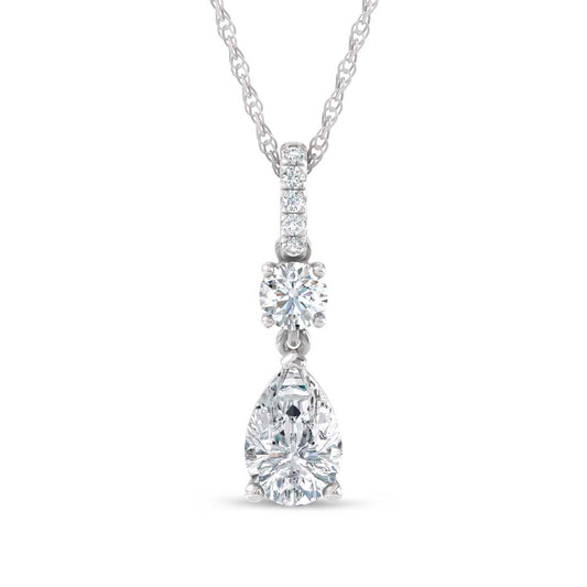 14K White Gold Lab Grown Diamond 1 1/3 Ct.Tw. Fashion Pendant