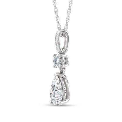 14K White Gold Lab Grown Diamond 1 1/3 Ct.Tw. Fashion Pendant
