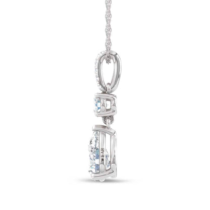14K White Gold Lab Grown Diamond 1 1/3 Ct.Tw. Fashion Pendant