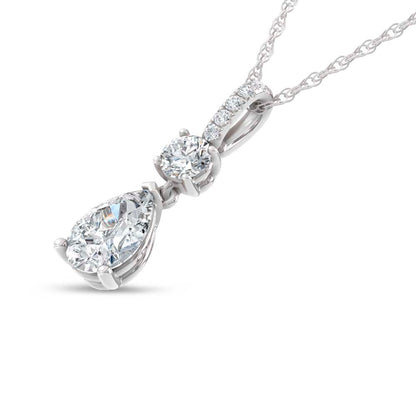 14K White Gold Lab Grown Diamond 1 1/3 Ct.Tw. Fashion Pendant