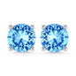 14K White Gold Lab Grown Blue Diamond 1/2 Ct.Tw. Stud Earrings