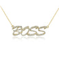 10KY 0.85CTW DIAMOND NECKLACE NAME PIECE