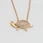 14KY 0.20CT DIAMOND TURTLE NECKLACE
