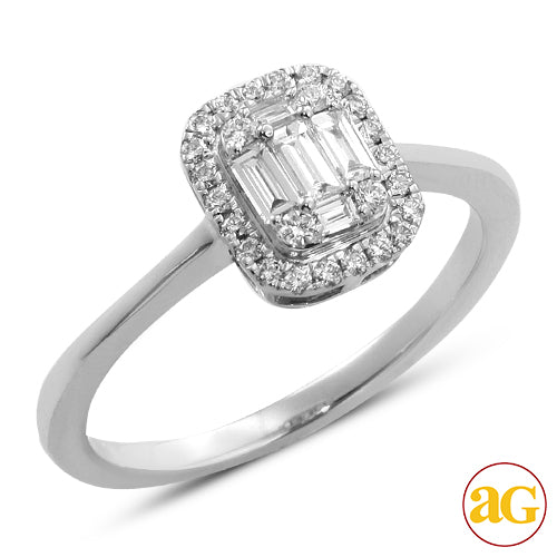 14KW 0.40CTW BAGUETTE DIAMOND BRIDAL RING