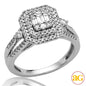 14KW 0.75CTW BAGUETTE DIAMOND BRIDAL RING - DOUBLE