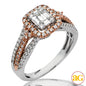 14KW+R 0.85CTW BAGUETTE DIAMOND BRIDAL RING - SING