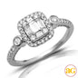 14KW 0.85CTW BAGUETTE DIAMOND BRIDAL RING WITH HAL
