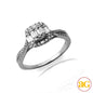 14KW 0.55CTW BAGUETTE DIAMOND BRIDAL RING WITH HAL
