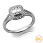 14KW 0.50CTW BAGUETTE DIAMOND BRIDAL RING WITH 2-R