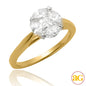 14KY 1.00CTW DIAMOND PIE CUT BRIDAL RING
