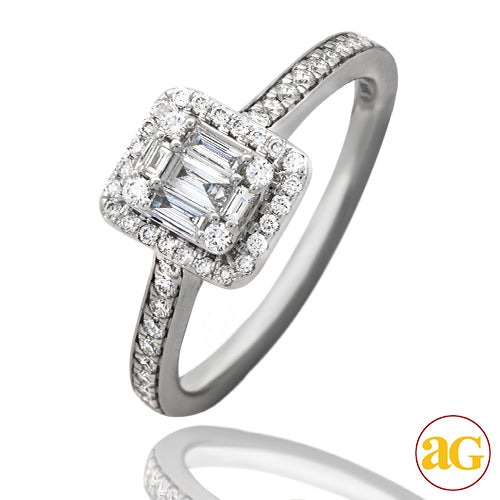 14KW 0.50CTW BAGUETTE DIAMOND BRIDAL RING - SINGLE