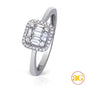 14KW 0.35CTW BAGUETTE DIAMOND BRIDAL RING WITH SQU