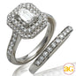 14KW 2.00CTW BAGUETTE DIAMOND BRIDAL SET