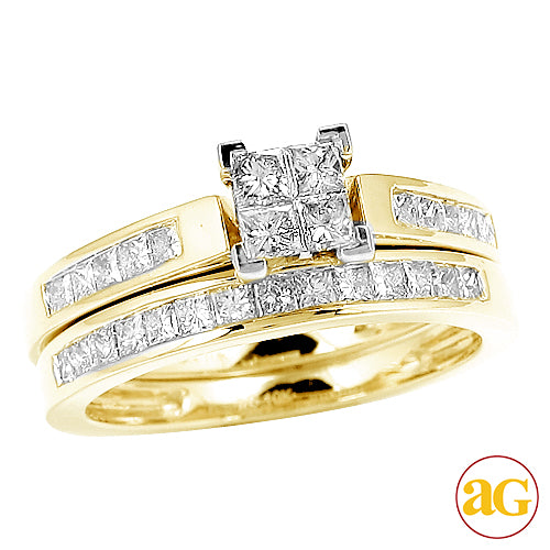 10KY 1.00CTW DIAMOND BRIDAL SET