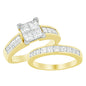 14KY 2.00CTW FANCY BRIDAL SET