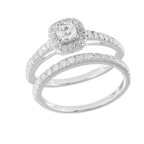 14KY 1.00CTW DIAMOND BRIDAL SET