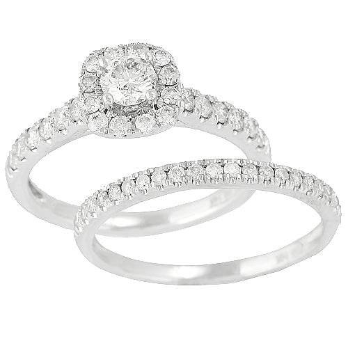14KW 1.00CTW DIAMOND BRIDAL SET [0.26CT CTR]