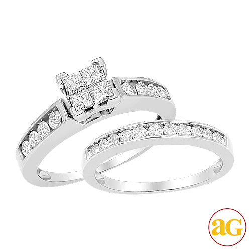 10KW 1.00CTW DIAMOND FANCY BRIDAL SET