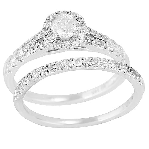 14KW 1.10CTW DIAMOND BRIDAL SET
