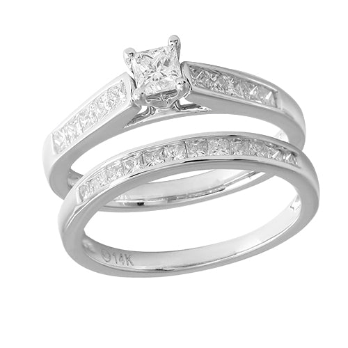 14KW 1.00CTW DIAMOND BRIDAL SET