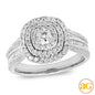 14KW 1.00CTW DIAMOND BRIDAL RING WITH TRIPLE HALO