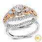 14KW+R 1.00CTW DIAMOND BRIDAL SET