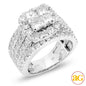 14KW 4.50CTW DIAMOND QUAD HEAD BRIDAL SET