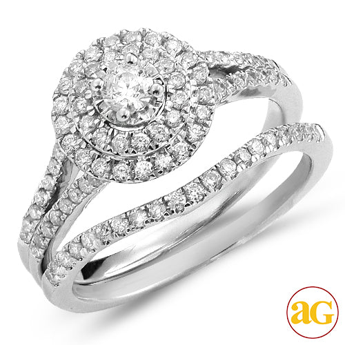 14KW 0.75CTW DIAMOND BRIDAL SET [0.15CT CENTER]