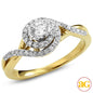 14KY 0.55CTW DIAMOND BRIDAL RING [0.28CT CENTER]