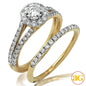 14KY 1.00CTW DIAMOND ROUND SHAPE ILLUSION BRIDALS
