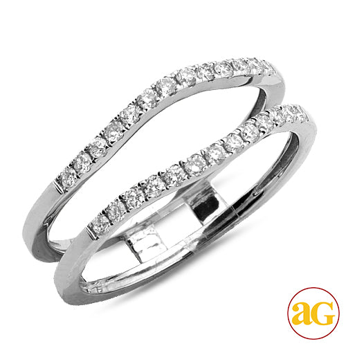 14KW 0.33CTW DIAMOND BRIDAL RING GUARD