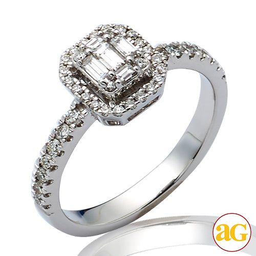 14KW 0.60CTW BAGUETTE DIAMOND BRIDAL RING