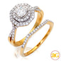 14KY 1.00CTW DIAMOND BRIDAL SET - DOUBLE OCTAGON H