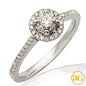 14KW 0.30CTW DIAMOND BRIDAL RING - ROUND HALO