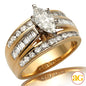 14KY 1.75CTW DIAMOND BRIDAL RING [0.75CT MQ - E I1