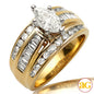 14KY 2.01CTW DIAMOND BRIDAL RING [1.01CT MQ - F SI