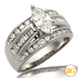 14KW 2.01CTW DIAMOND BRIDAL RING [1.01CT MQ - I SI