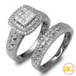 14KW 1.50CTW PC DIAMOND 9-STONE BRIDAL SET