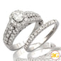 14KW 1.85CTW OVAL DIAMOND BRIDAL SET - SINGLE HALO