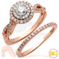 14KR 1.05CTW DIAMOND BRIDAL SET - DOUBLE ROUND