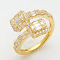 14KY 1.15CTW BAGUETTE DIAMOND TWISTED OPEN CUFF