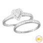 10KW 0.50CTW DIAMOND HEART SHAPED BRIDAL SET