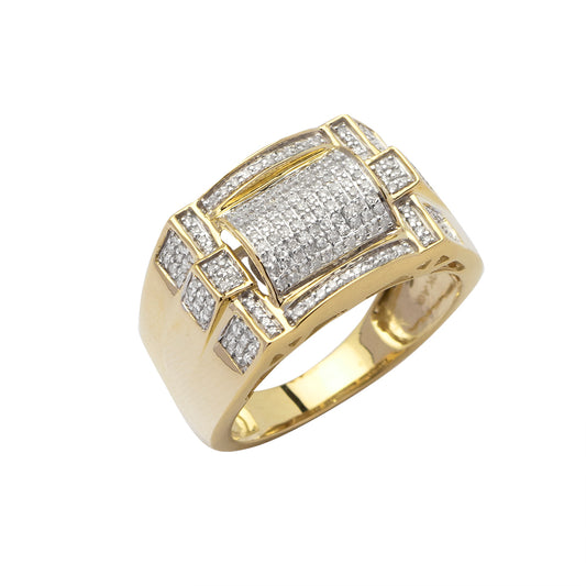10KY 0.85CTW DIAMOND MICRO-PAVE MENS RING