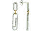 EFFY 14K WHITE and YELLOW GOLD DIAMOND EARRINGS