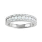 Sterling Silver CZ Triple Row Ring