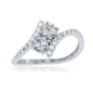 Sterling Silver "Us2gether" CZ with Thin CZ Sides Ring