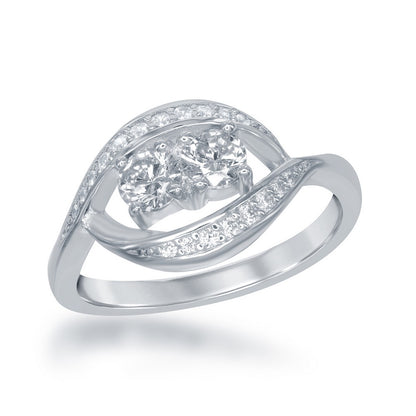 Sterling Silver Marquise Shaped CZ Ring