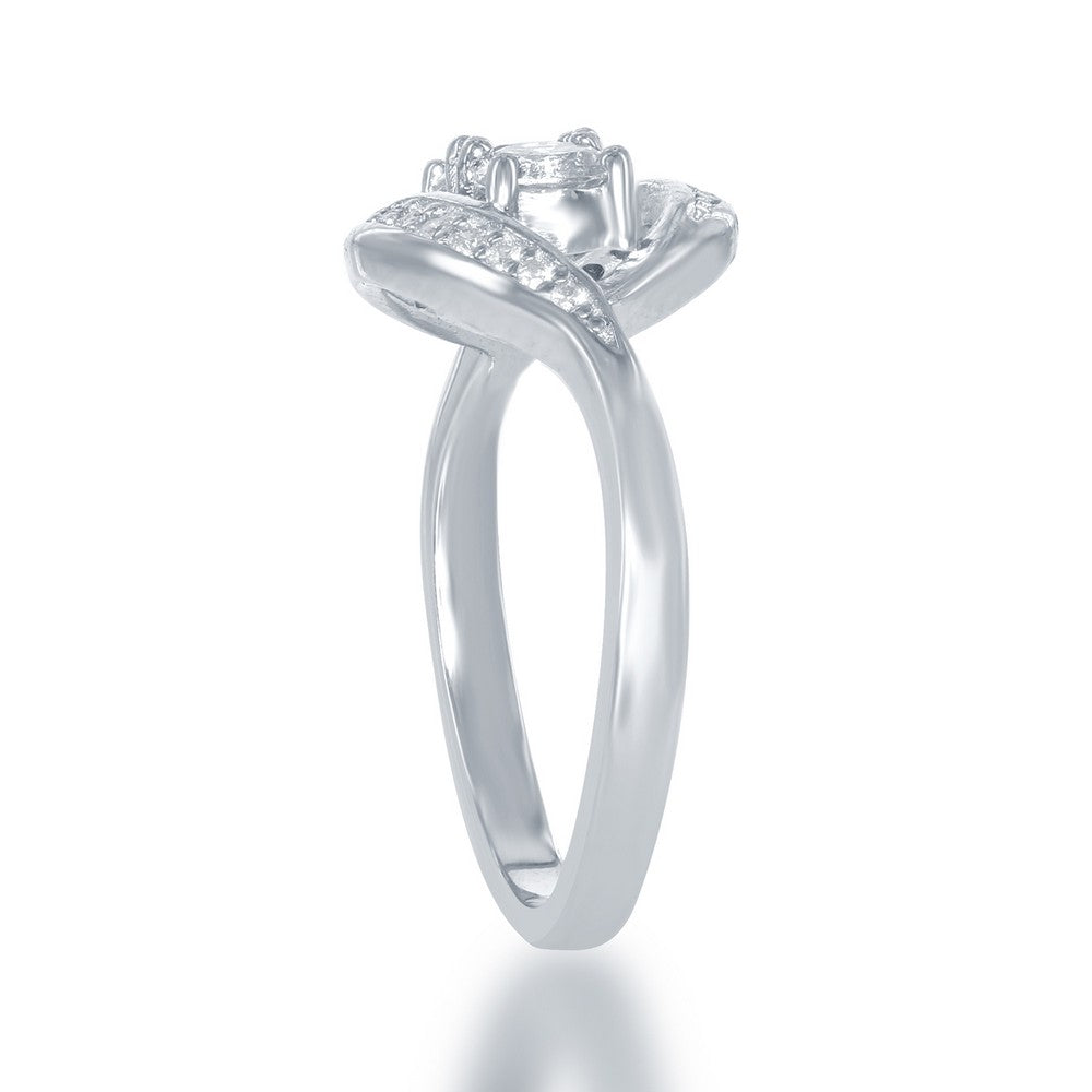 Sterling Silver Marquise Shaped CZ Ring