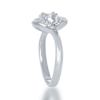 Sterling Silver Marquise Shaped CZ Ring